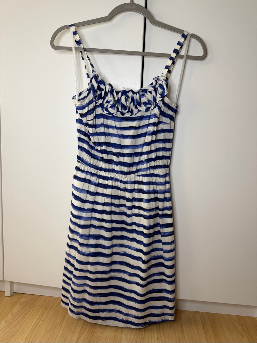 LOFT Blue and White Striped Summer Dress
